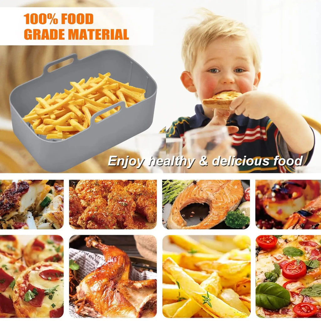 ProClean Air Fryer Silicone Liner with Handles – Reusable & Non-Stick
