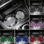 ProClean Bling Car Cup Holder Coasters (2 Pcs) – Rhinestone Silicone