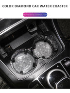ProClean Bling Car Cup Holder Coasters (2 Pcs) – Rhinestone Silicone