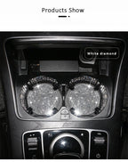 ProClean Bling Car Cup Holder Coasters (2 Pcs) – Rhinestone Silicone