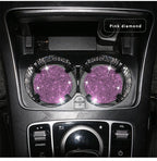 ProClean Bling Car Cup Holder Coasters (2 Pcs) – Rhinestone Silicone
