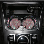 ProClean Bling Car Cup Holder Coasters (2 Pcs) – Rhinestone Silicone