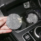 ProClean Bling Car Cup Holder Coasters (2 Pcs) – Rhinestone Silicone