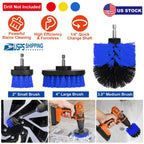 ProClean Drill Brush Power Scrubber Set (3 Pcs) – Tub, Tile & Car Carpet