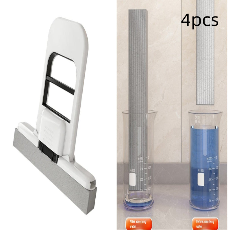 ProClean Mini Squeeze Sponge Mop – Foldable Handheld Mop for Counters & Spills
