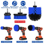 ProClean Drill Brush Power Scrubber Set (3 Pcs) – Tub, Tile & Car Carpet