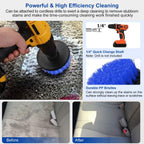 ProClean Drill Brush Power Scrubber Set (3 Pcs) – Tub, Tile & Car Carpet